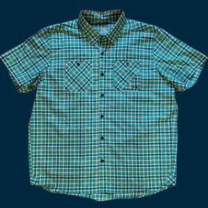 Under Armour Button-Down Shirt Men's 2XL Performance Short Sleeve Chesapeake